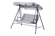 Садовые качели Орион A66BL. Т24, 184х148х110 см, 3х-местные, цвет чёрный, серый