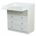 Комод пеленальный детский 804 «Фея 1580», 80×47×92 см, 4 ящика, белый