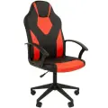 Кресло Стандарт СТ-17 Гейм экопремиум черный/красный