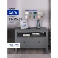Тумба ГУД лакк Сага, 2 ящика, 90х41х62 см, направляющие с доводчиком, серая