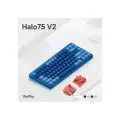 NuPhy Клавиатура беспроводная Halo75 V2 Raspberry Switch, (Gateron Red), светло-синий