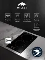 Варочная панель встраиваемая, электрическая MILLEN MEH 301 BL, 2 конфорки, с таймером, Защита от перегрева, Кнопка блокировки панели, Отключение при выкипании, черный.