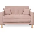 Диван-кровать Монро, прямой, 121*80*81, спальное 100*194, велюр розовый, Велутто 37