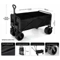 Тележка кемпинговая, брезентовое корыто, черная, 4 колеса, грузоподъемность 200кг
