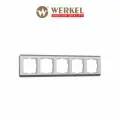 Рамка из пластика на 5 постов Werkel Stream W0052106 серебряный