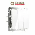Встраиваемый выключатель трехклавишный Werkel W1130001 белый IP20