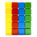Набор кубиков Пластмастер Кнопа 82047, для развития моторики, 20шт