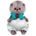 Мягкая игрушка Basik&Co Басик baby в шортиках и банте с колокольчиком, 20 см, 12.5х17х20 см, разноцветный