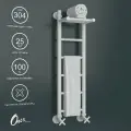 Полотенцесушитель водяной Onix, модель Classic Plus Pro White 200x800 Лесенка с нижним подключением, Белый матовый, полный комплект