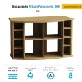 Тумба без дверок под аквариум Biodesign ALTUM PANORAMIC 300 (бук) влдсп 126*51*79 см