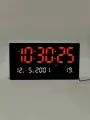 Часы электронные настенные, 47.5*25.3 см, красные цифры