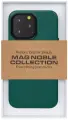 Чехол с MagSafe для iPhone 13 Pro Max MAG NOBLE COLLECTION кожаный Soft touch — Зелёный
