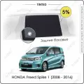 Шторки на автомобиль солнцезащитные HONDA Freed Spike 1 Минивэн 5дв. (2008 - 2016) на задние двери 5%, сетки от солнца в машину хонда фрид спайк, Каркасные автошторки Premium