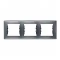 Рамка 3 поста SEDNA, горизонтальная, алюминий | код. SDN5800560 | Schneider Electric (3шт. в упак.)
