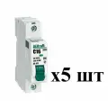 Автоматический выключатель DEKraft ВА-103 16A C 1P 6кА (автомат электрический) 12273DEK (5шт)