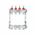 Коллекторная группа из нержавеющей стали Hoobs HB-INCRK-804510 на 10 контур. 1х3/4-10 с расходомерами, с отсекающими клапанами и кронштейнами