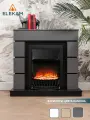 Камин электрический напольный ELEKAM CASCADE с порталом, очагом с пультом, обогревом и звуком потрескивания дров