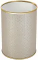 Ведро для мусора 3л открытое Geralis M-PLG-B цвет бежевый, кант золото