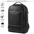 Мужской рюкзак с 2 автономными отделениями BRIALDI Pathfinder (Следопыт) relief black