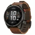 Умные часы Watch Garmin Fenix 8 Pro 47mm Amoled Sapphire Titanium Carbon Grey Chestnut Leather 010-03198-40