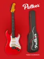 Электрогитара Palker Studio Stratocaster, 6 струн, корпус из ольхи, цвет красный с чехлом