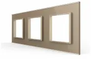 Рамка для розеток Livolo, тройная (C7-3SR-13)