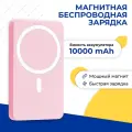 Повербанк с магнитным креплением, Беспроводная зарядка на iPhone 10000mAh, Внешний аккумулятор для айфона