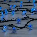 Электрогирлянда Голубые Снежинки 140 синих микроламп 7.2 м, зеленый ПВХ, контроллер, IP20, Snowmen, E50542