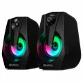 Беспроводная колонка Sven 370 2.0 чёрные (2x2W, USB, RGB подсветка)