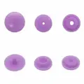 Кнопки для одежды трикотажные 12,5 мм и 10 мм, 1000 шт, пластиковые, NEW STAR (лиловый)