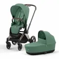 Коляска 2 в 1 Cybex Priam IV leaf green (шасси rose gold)
