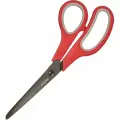 Ножницы Attache Comfort 190мм, асимметричные ручки, титановое покрытие, красно-серые, 12шт.