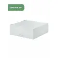 Кофр / органайзер с крышкой IKEA STUK стук, 51x51x18 см, в клетку белый/серый
