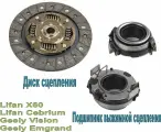 Комплект сцепления (диск, подшипник выжимной) LIFAN/GEELY