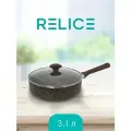 RELICE Алюминиевый сотейник. Жаровня с крышкой Barista RL-4276