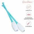 Grace Dance Булавы для художественной гимнастики вставляющиеся Grace Dance, 41 см, цвет белый/голубой