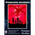Алмазная мозаика по мотивам сериала Очень странные дела красно-черная