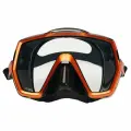 Маска для плавания TUSA FREEDOM HD, оранжевая рамка, черный силикон