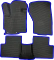 Коврики ЕВА для Mitsubishi Outlander XL (2006-2012) / Митсубиши Аутлендер ХЛ / Черные соты / Синий кант / комплект 5 шт.