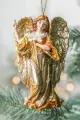 Ёлочная игрушка ангел: 'ТСС! Волшебство на пороге!', полистоун, 14 см, Kurts Adler E0802-2