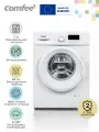Стиральная машина узкая Comfee CFE06W70/W-RU, 7 кг, 40 см, 24 программы, отжим 1200 об/мин, быстрая стирка, белый
