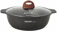 Кастрюля-жаровня Kukmara Granit ultra (жго31а) 3 л, со стекл. крышкой