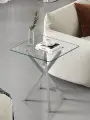 Журнальный столик, JZQ8500-SR , 45 x 45 x 52 см, закаленное стекло / металл