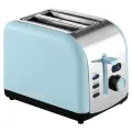 Тостер BBK TR75, 800Вт, дисплей, автоматическое центрирование, 2 тоста, цвет голубой