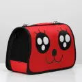 Сумка - переноска для животных Весёлый жук, красная, размер M, 45 х 21 х 27 см, 6971584