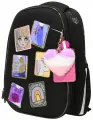 Рюкзак Schoolformat ERGONOMIC LIGHT комикс аниме 21 л черный 38х29х19 жесткий каркас 2 отделения молния держатель для кар
