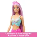 Кукла Barbie Барби Русалка фантазийная, с длинными волосами и аксессуарами HRR00 , для игры в укладку