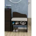Тумба Курскмебель, для обуви, с сиденьем, ЛДСП, венге, 52,9x25,2x63 см