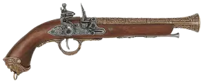 Пистоль Denix, металлический, деревянный, 18 век, 39 см, 1000 гр
