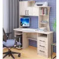 Стол компьютерный с надстройкой и ящиками КС-19, крафт серый